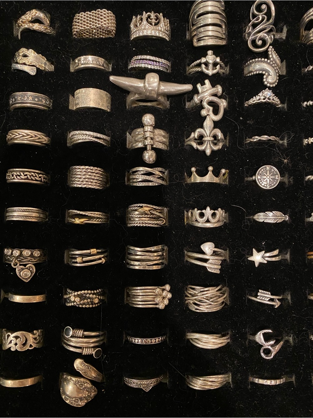 Sterling Silver Mixed Stackable Rings Set - Silver